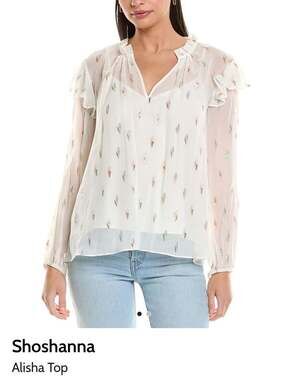 NWT Shoshanna Alisha Top in Winter White